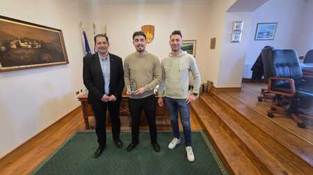Sestanek s predsednikom Kluba študentov Sežana; Vir: Arhiv Občine Sežana